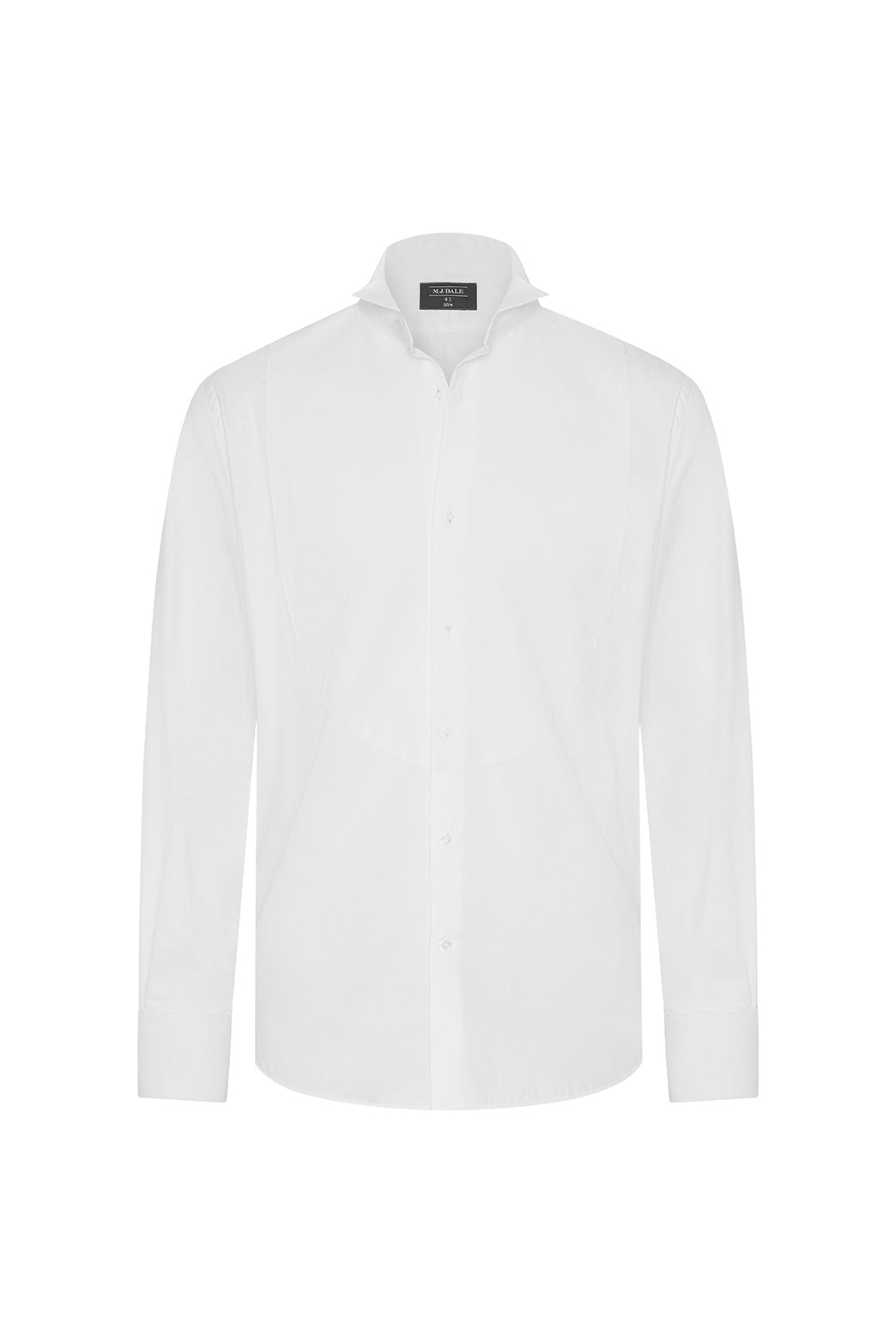 white dress shirt with black buttons Termao White Tuxedo Shirt – M.J. Bale