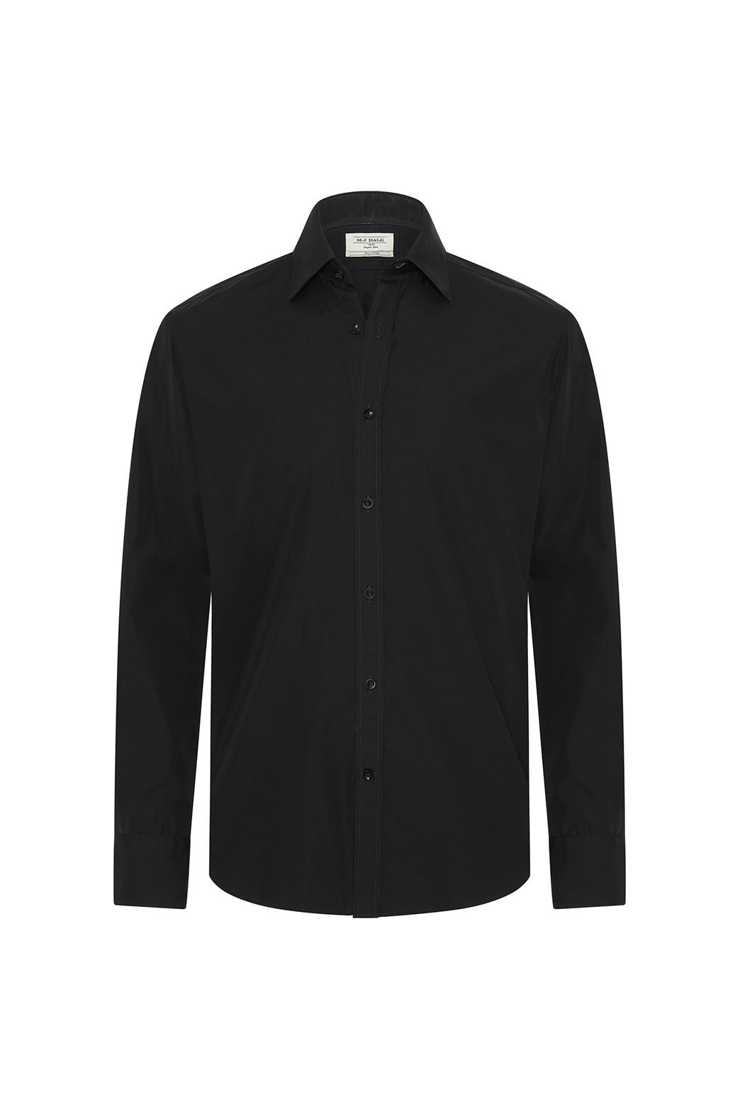 long sleeve black dress shirts No Iron Stretch Standard Fit Button-Down Long Sleeve Knit Shirt Long S
